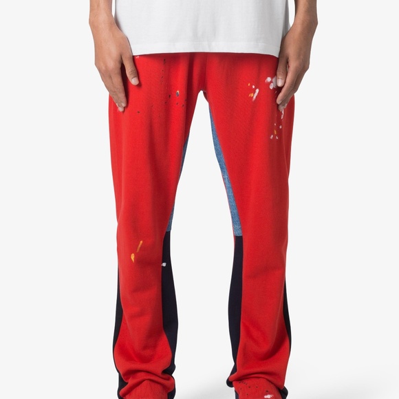 mnml Contrast Bootcut Sweatpants - Red Size LRed / L - Picture 1 of 3